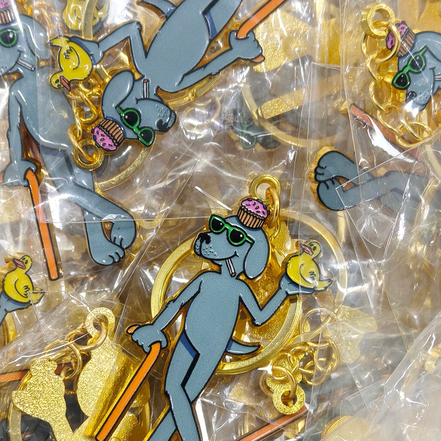 Clyde Moop Enamel Metal Keychain