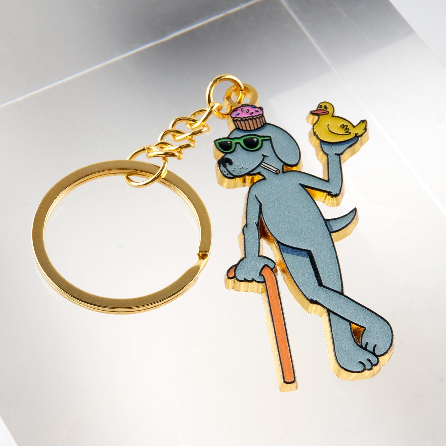 Clyde Moop Enamel Metal Keychain