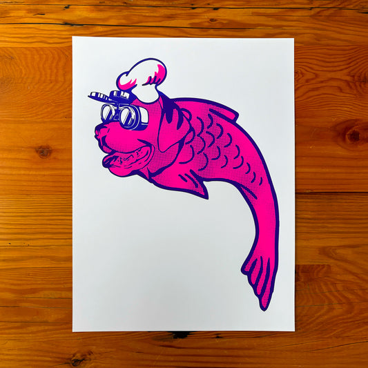 El Chef Soldador Clyde Rosa Print