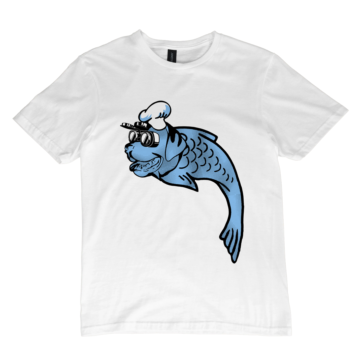 Clyde Chef Blue Fish T-Shirt